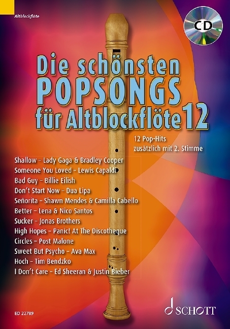 Cover: 9783795712242 | Die schönsten Popsongs für Alt-Blockflöte | Uwe Bye | 2020