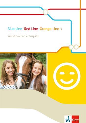 Cover: 9783125489134 | Blue Line - Red Line - Orange Line 3. Workbook Förderausgabe | Deutsch