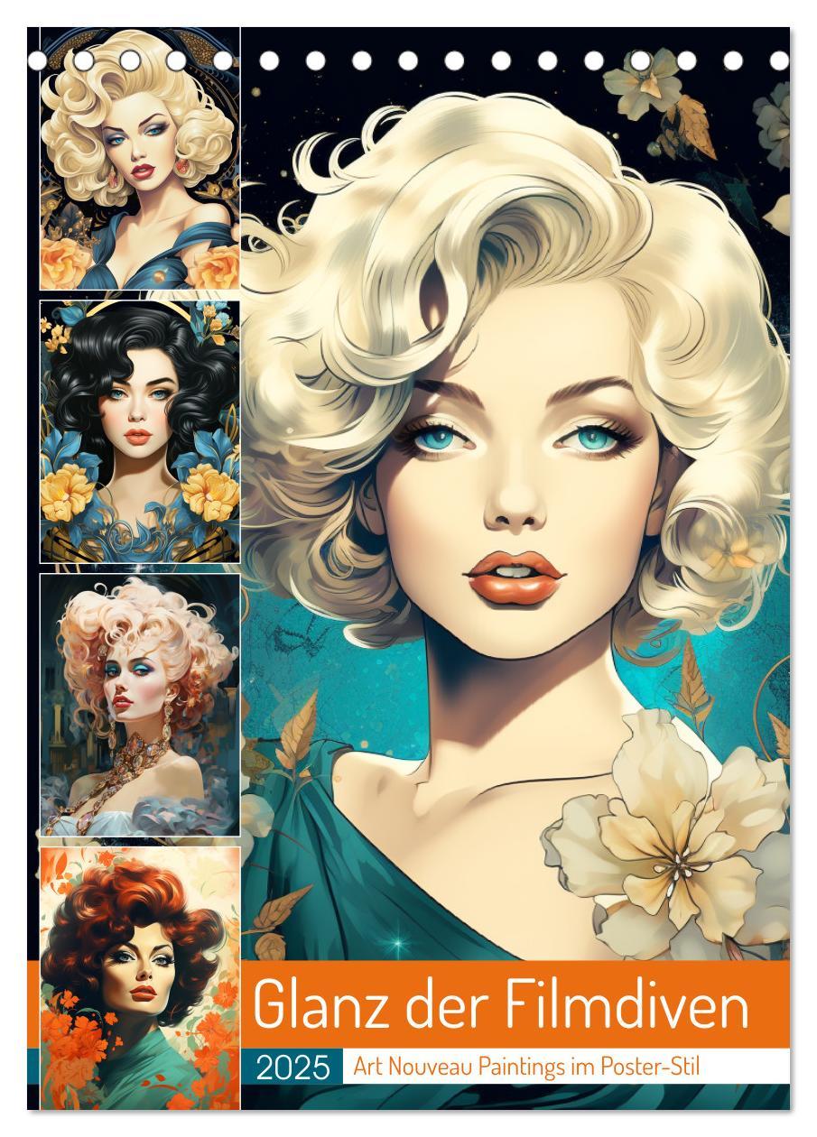 Cover: 9783435858057 | Glanz der Filmdiven. Art Nouveau Paintings im Poster-Stil...