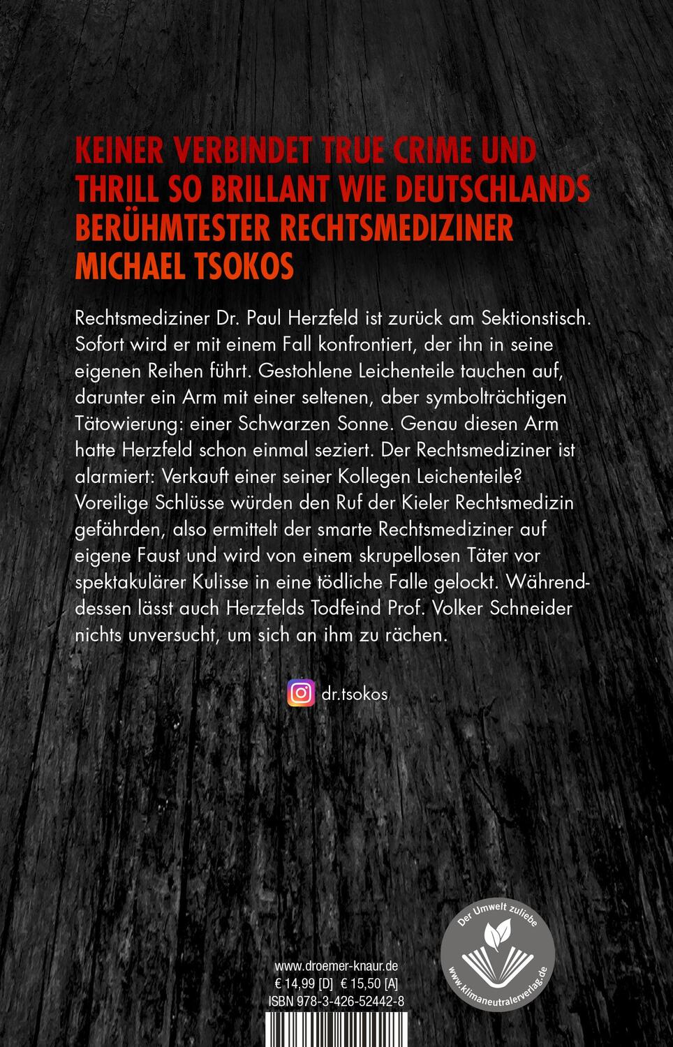 Rückseite: 9783426524428 | Abgetrennt | Ein Paul-Herzfeld-Thriller | Michael Tsokos | Taschenbuch