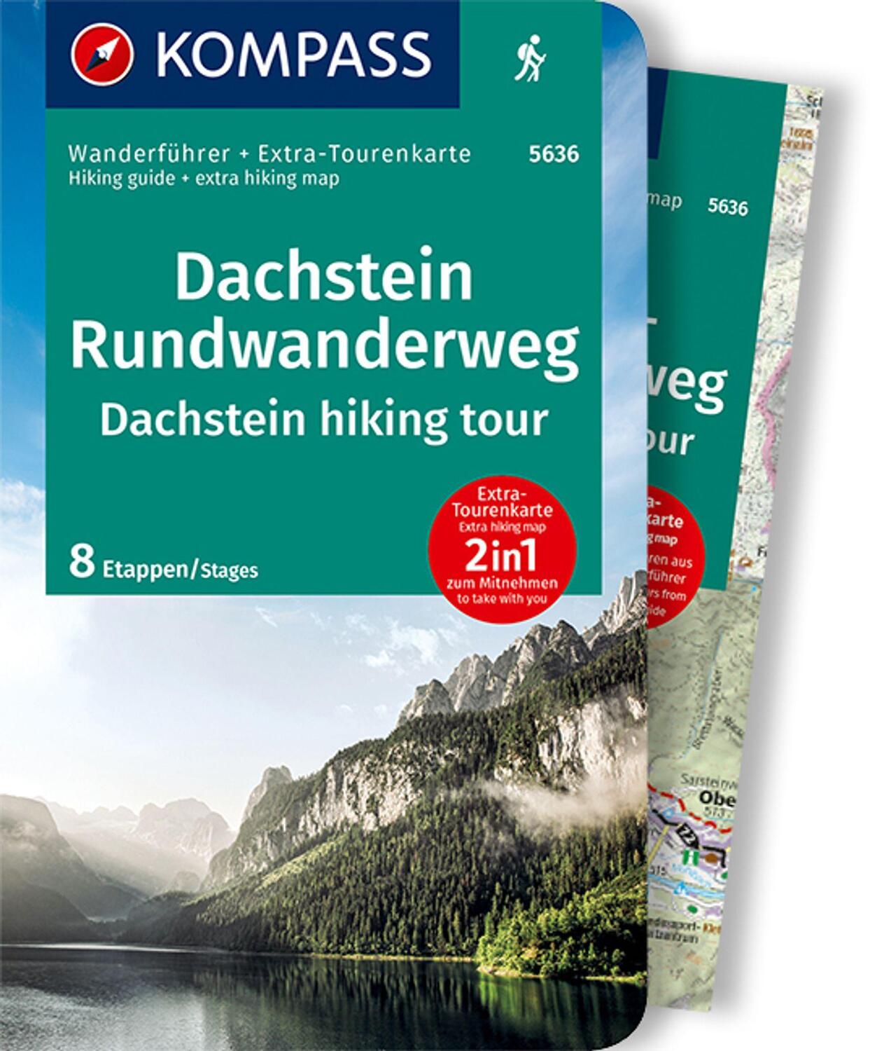 Cover: 9783991212867 | KOMPASS Wanderführer Dachstein-Rundwanderweg, 8 Etappen | Kompass