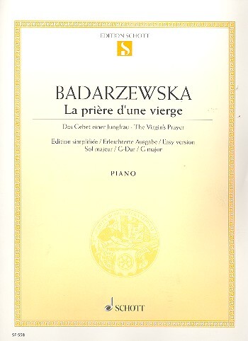 Cover: 9790543505056 | The Virgin's Prayer G major | Tekla Badarzewska | Buch | Schott Music