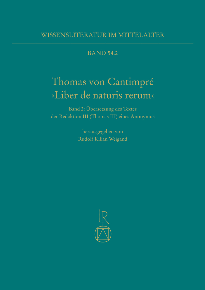 Cover: 9783752006452 | Thomas von Cantimpré 'Liber de naturis rerum' | Rudolf Kilian Weigand