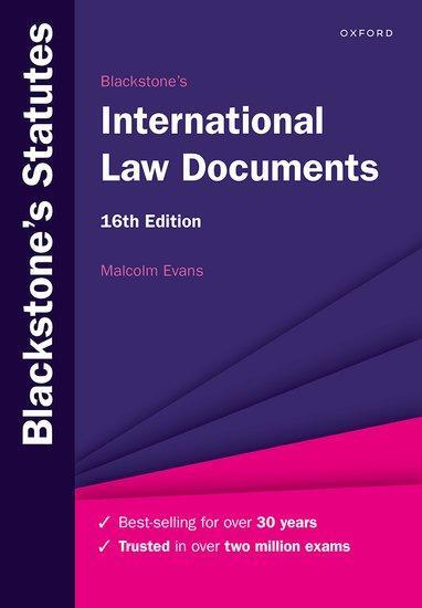 Cover: 9780198932680 | Blackstone's International Law Documents | Malcolm D. Evans | Buch