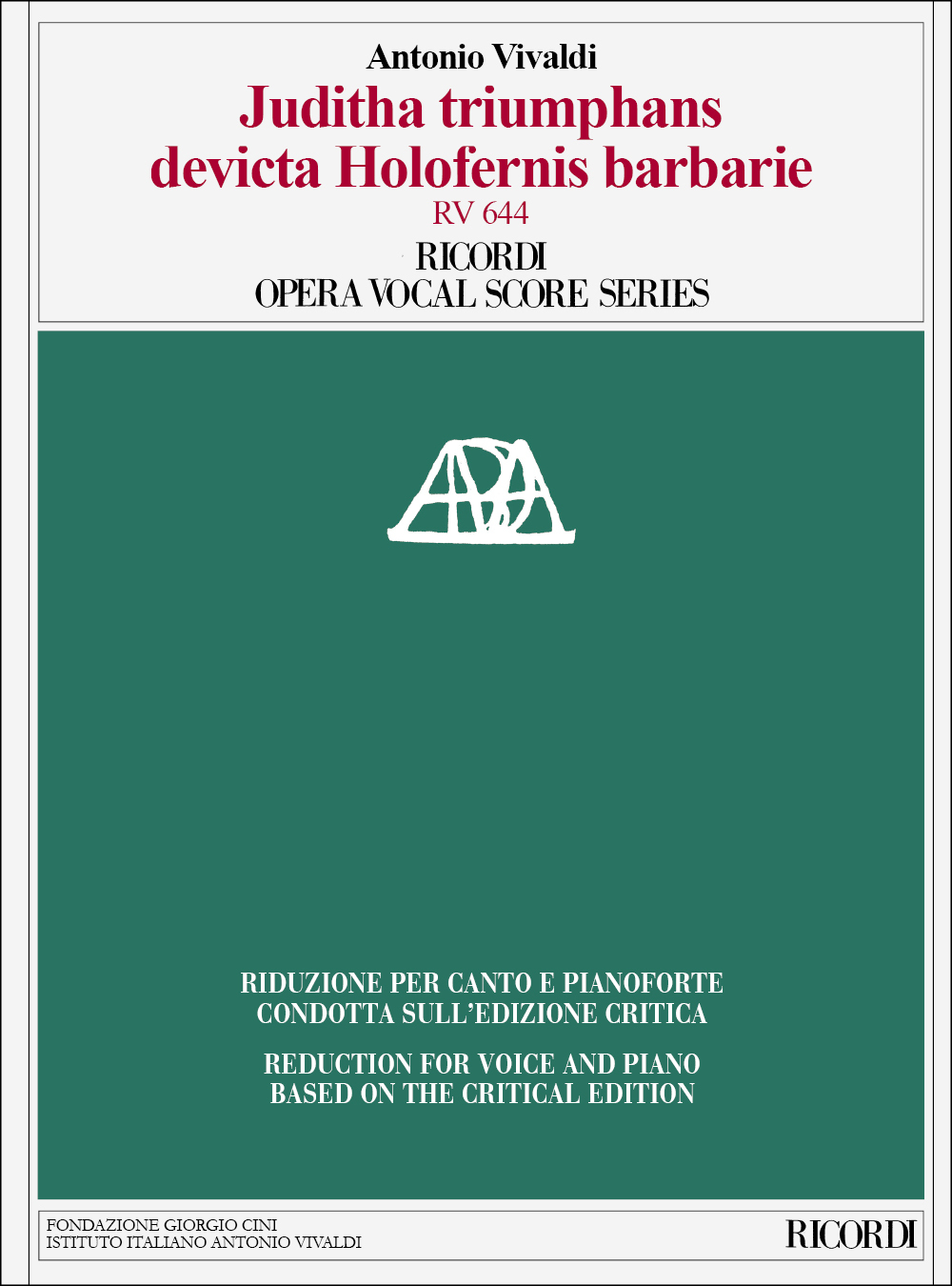 Cover: 9790041402468 | Juditha Triumphans Devicta Holofernis Barbarie | Antonio Vivaldi