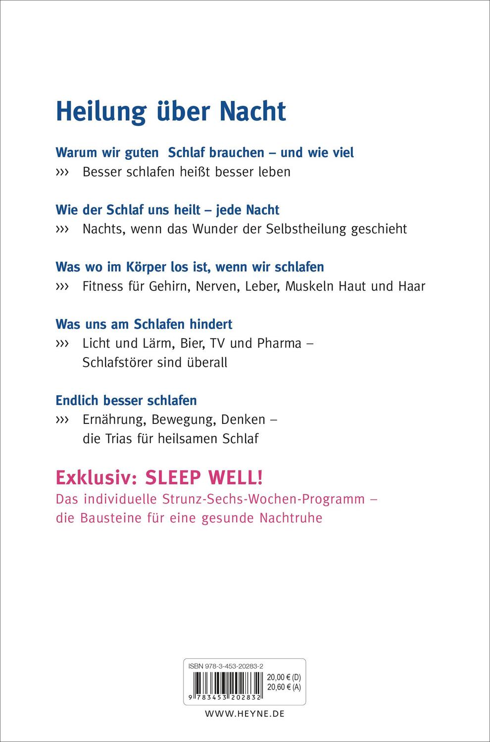 Bild: 9783453202832 | Das Schlaf-gut-Buch | Ulrich Strunz | Taschenbuch | 224 S. | Deutsch