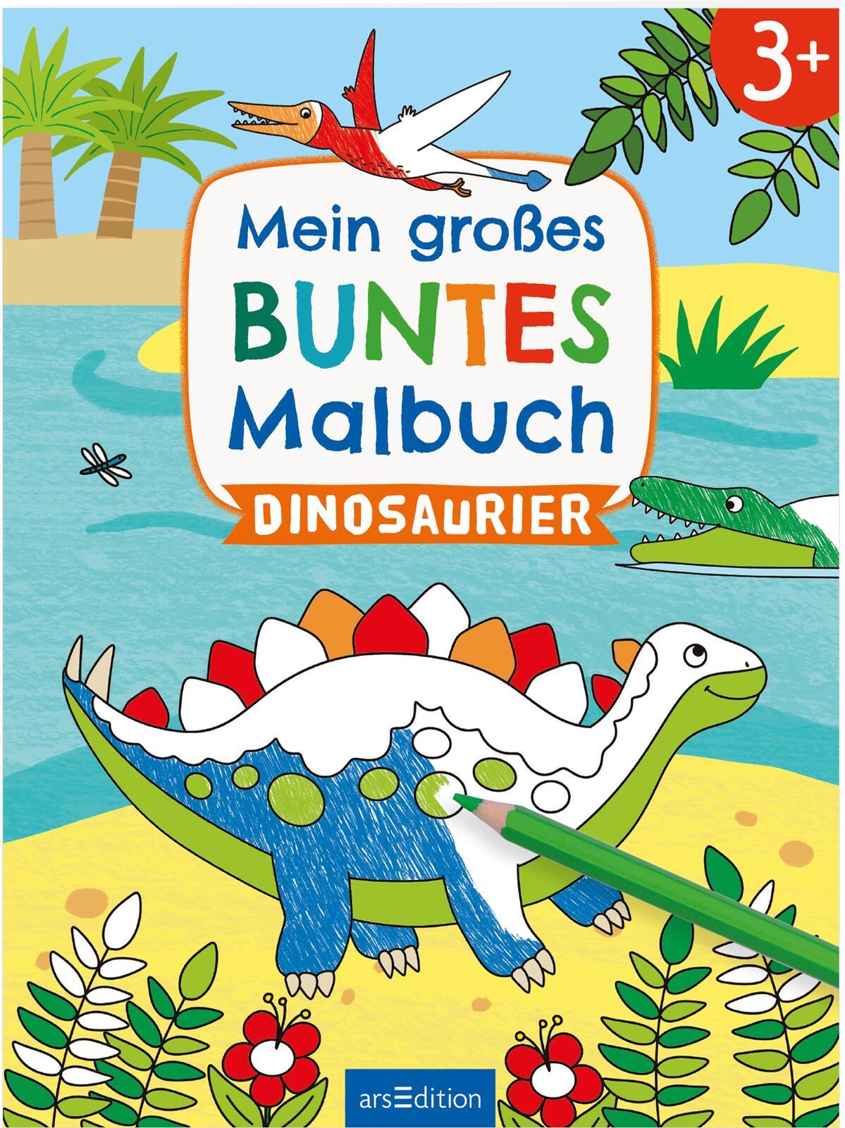 Cover: 9783845858012 | Mein großes buntes Malbuch - Dinosaurier | Ab 3 Jahren | Bellermann