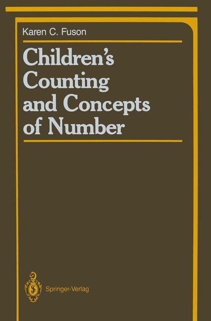 Cover: 9781461283355 | Children¿s Counting and Concepts of Number | Karen C. Fuson | Buch