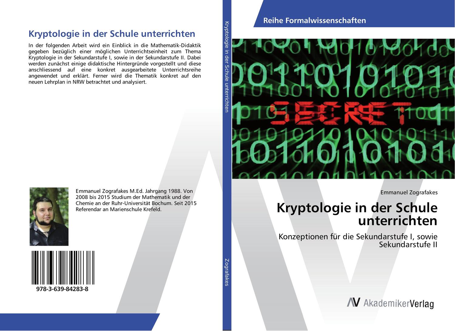 Cover: 9783639842838 | Kryptologie in der Schule unterrichten | Emmanuel Zografakes | Buch