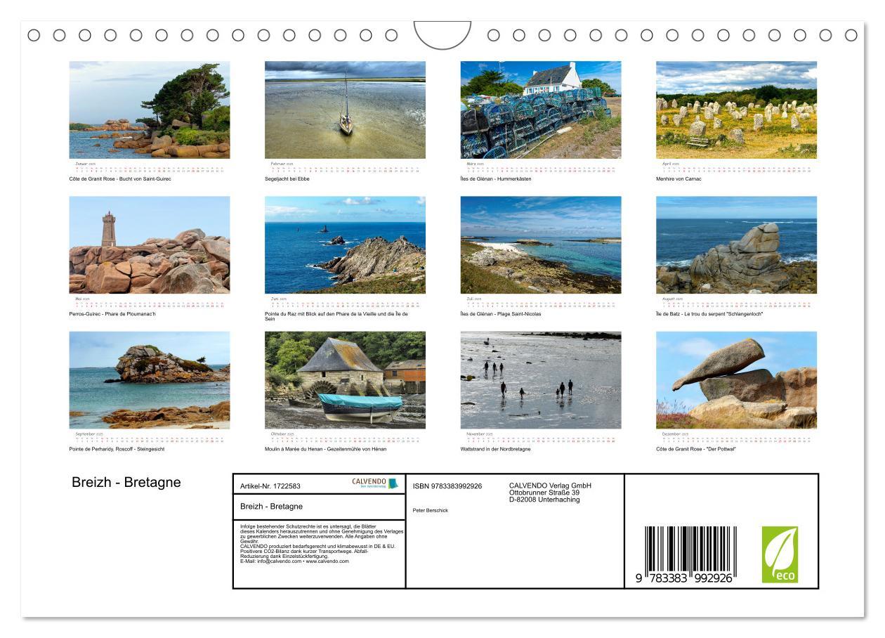 Bild: 9783383992926 | Breizh - Bretagne (Wandkalender 2025 DIN A4 quer), CALVENDO...