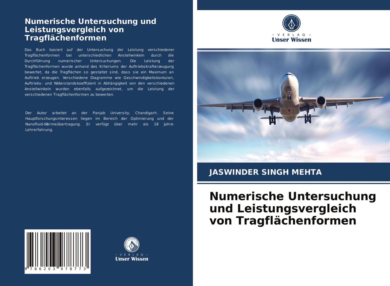 Cover: 9786203978773 | Numerische Untersuchung und Leistungsvergleich von Tragflächenformen