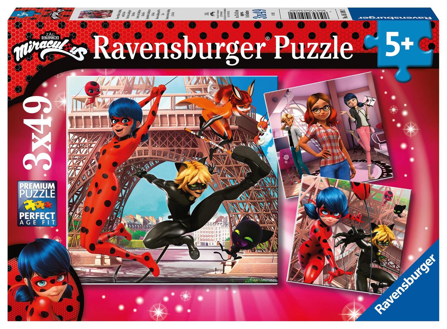 Cover: 4005556051892 | Ravensburger Kinderpuzzle 05189 - Unsere Helden Ladybug und Cat...