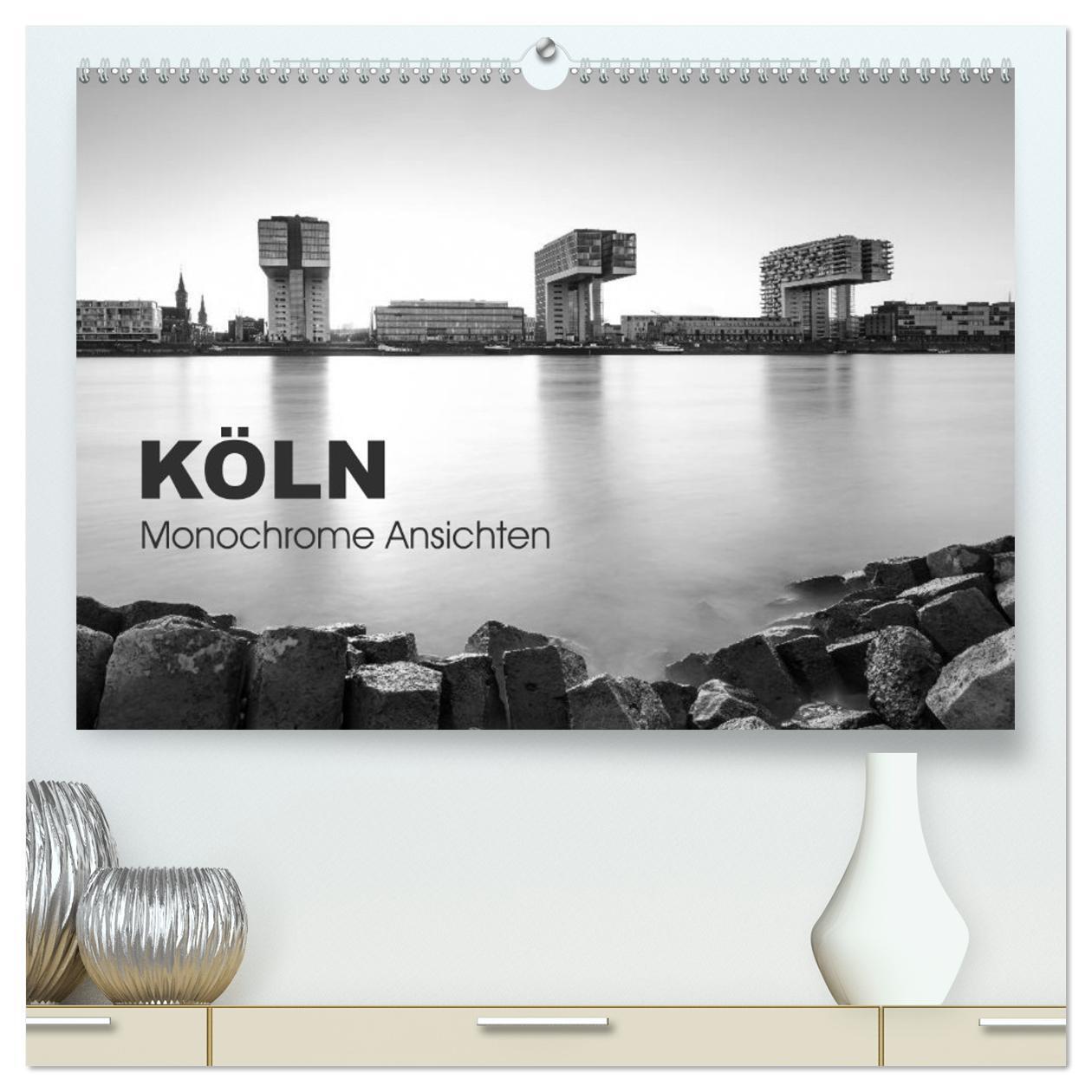 Cover: 9783383339196 | Köln - monochrome Ansichten (hochwertiger Premium Wandkalender 2024...