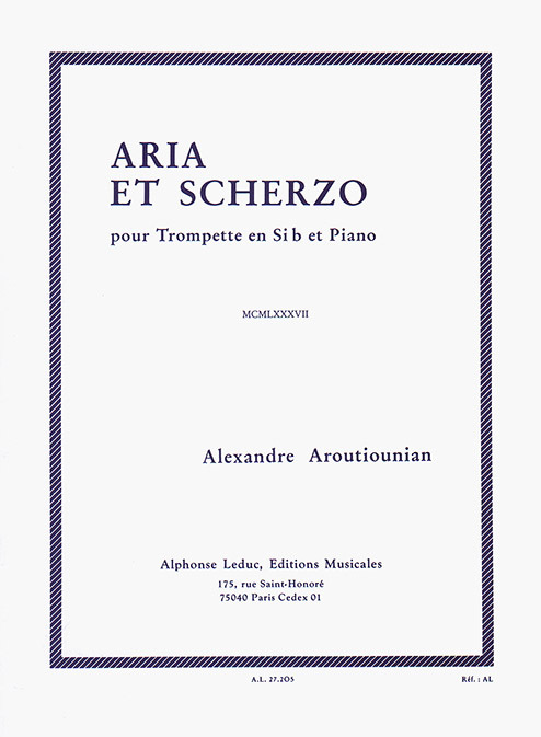Cover: 9790046272059 | Aria Et Scherzo | Aroutiounian | Buch | Alphonse Leduc