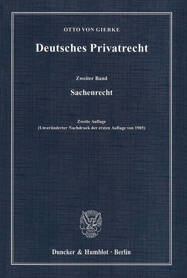 Cover: 9783428134236 | Sachenrecht | Otto von Gierke | Taschenbuch | XLVI | Deutsch | 2010