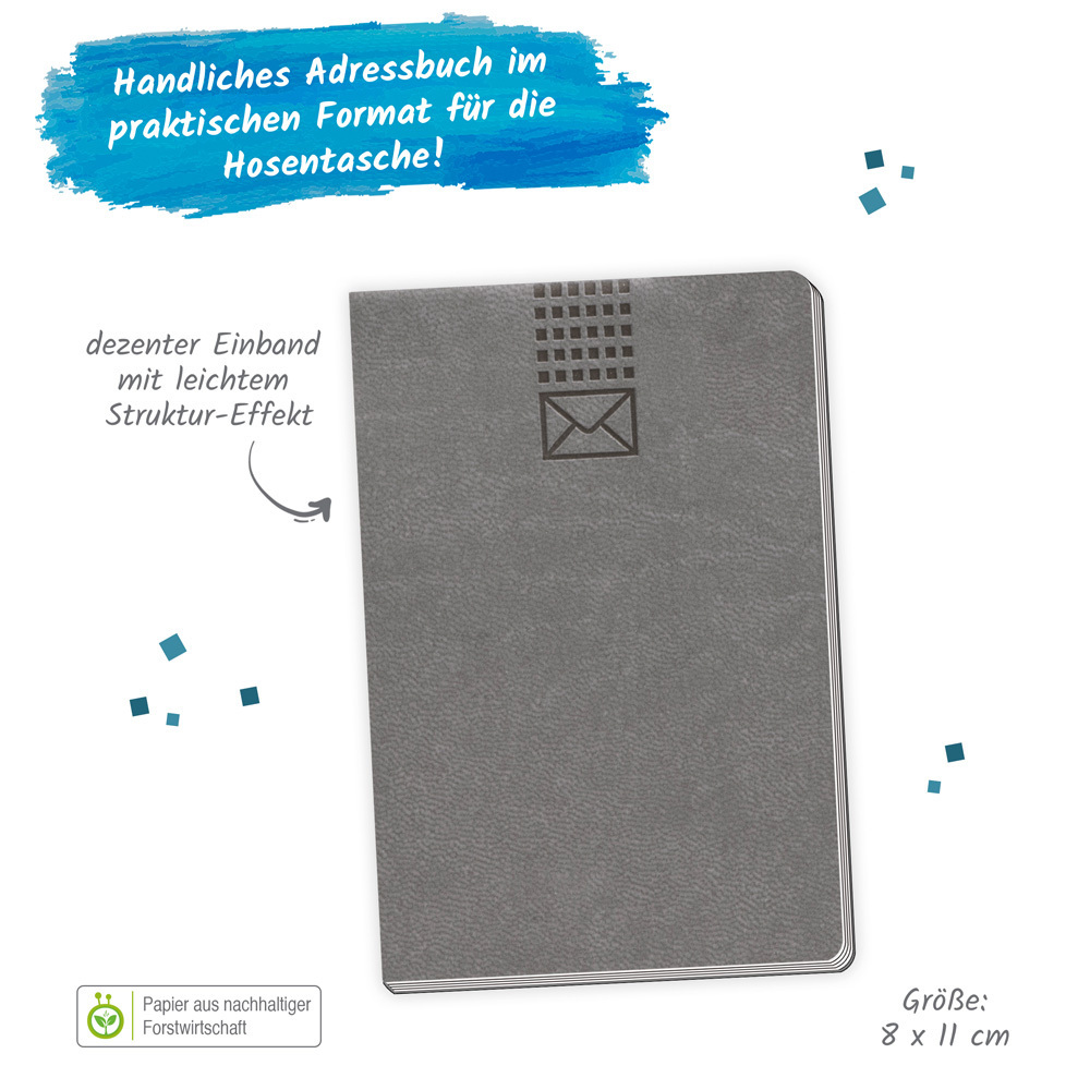 Bild: 9783988021199 | Trötsch Adressbuch Soft Touch Mini Anthrazit | Trötsch Verlag | Buch