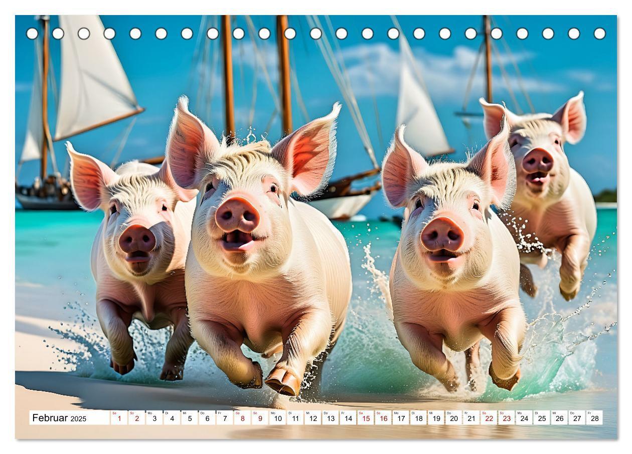 Bild: 9783383835292 | Schwimmende Schweine im Paradies (Tischkalender 2025 DIN A5 quer),...