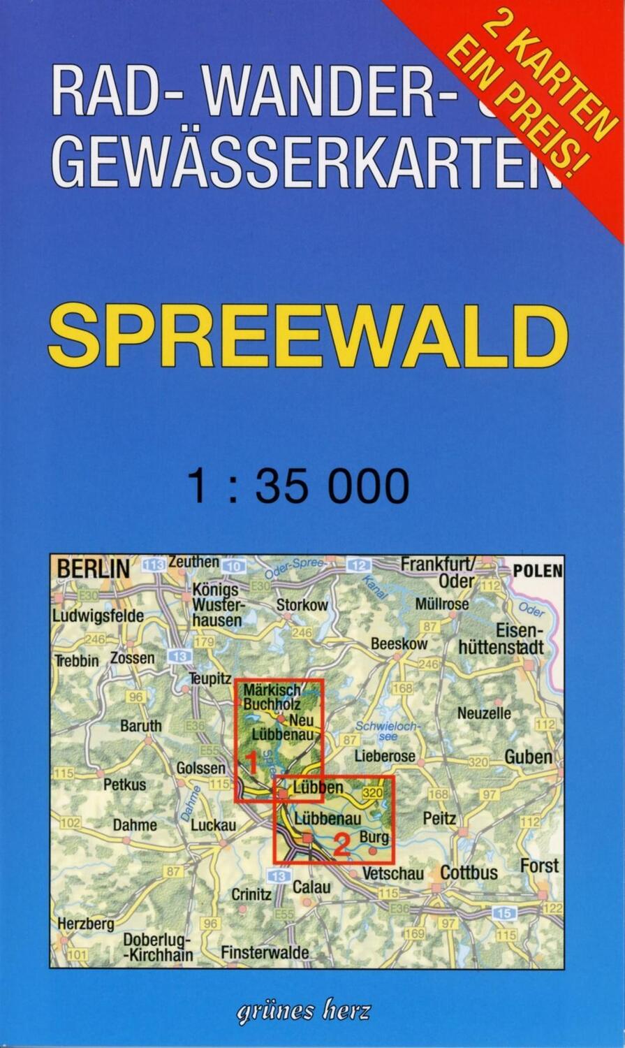 Cover: 9783866361126 | Spreewald 1 : 35 000 Rad-, Wander- und Gewässerkarten-Set | Gebhardt