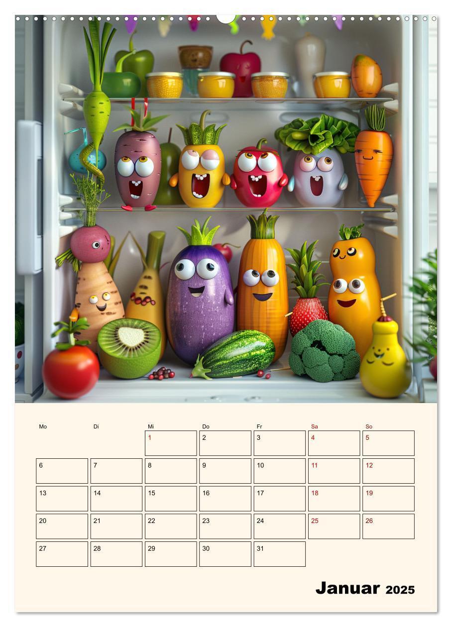 Bild: 9783435481569 | Nachts im Kühlschrank (Wandkalender 2025 DIN A2 hoch), CALVENDO...