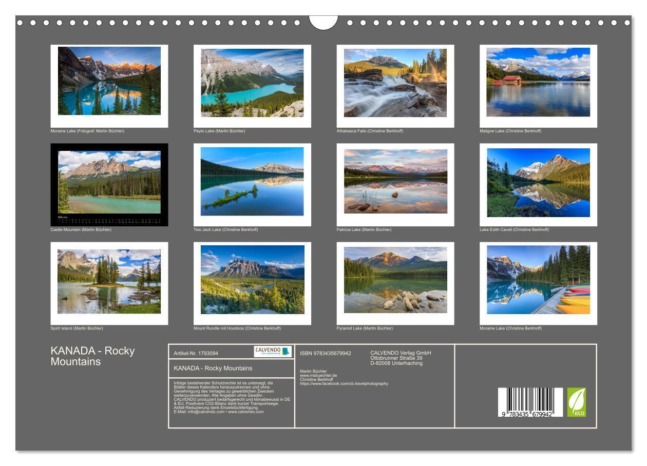 Bild: 9783435679942 | KANADA - Rocky Mountains (Wandkalender 2025 DIN A3 quer), CALVENDO...