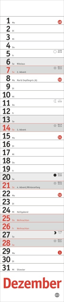 Bild: 9783756406364 | Langplaner mini, rot 2025 | Kalender | Spiralbindung | 13 S. | Deutsch