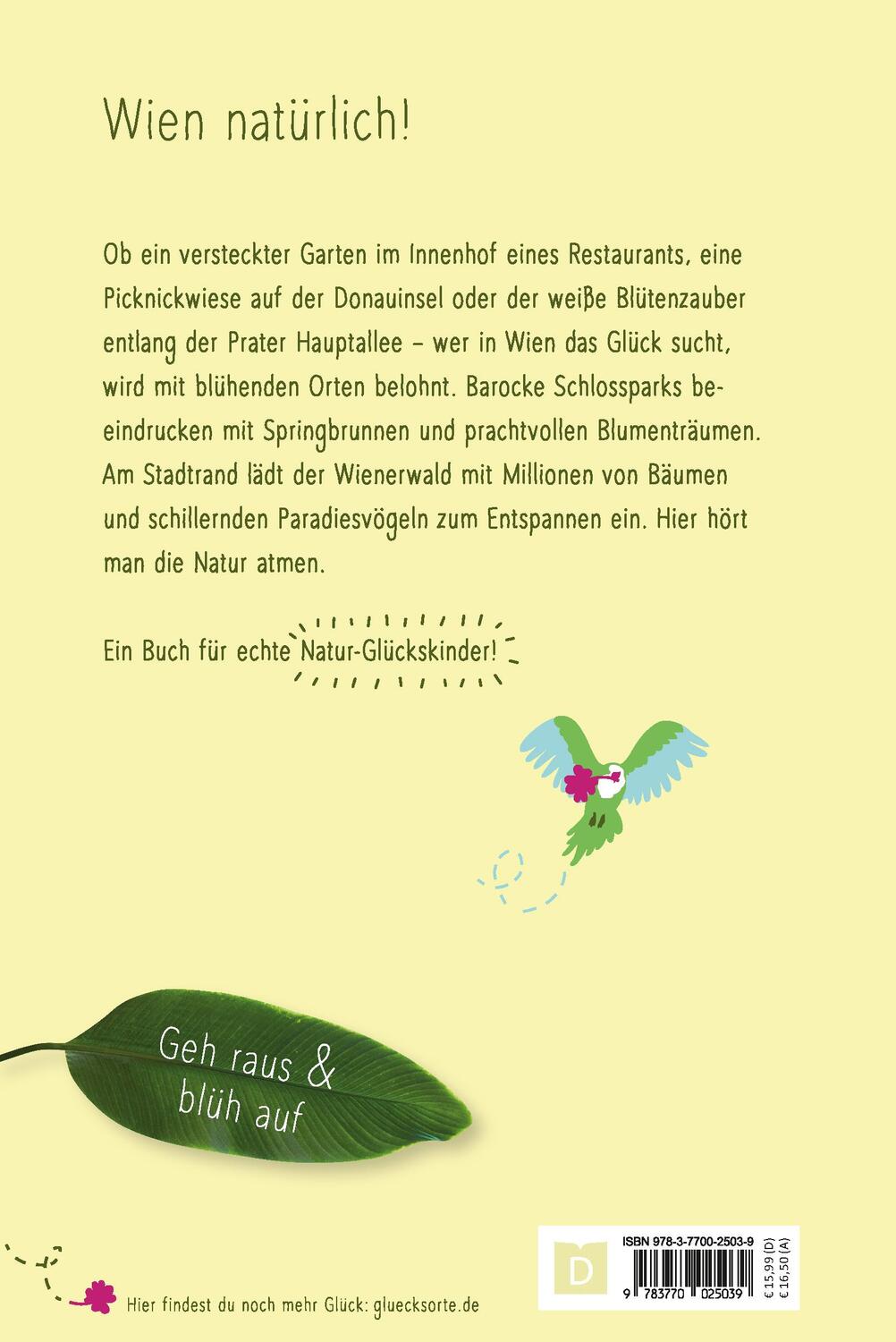 Rückseite: 9783770025039 | Grüne Glücksorte in Wien | Geh raus &amp; blüh auf | Martha Tretter | Buch