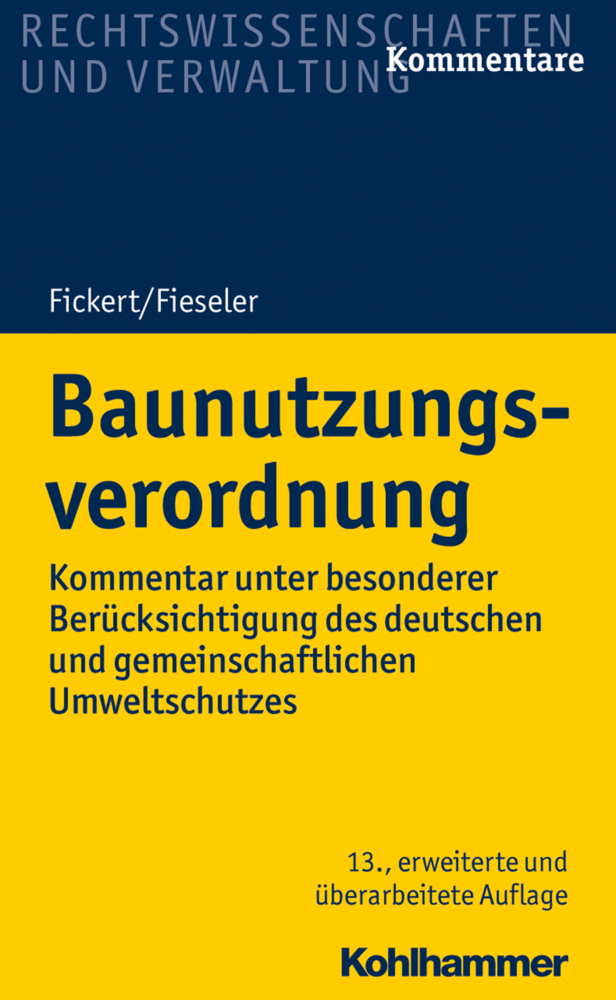 Cover: 9783170350625 | Baunutzungsverordnung, Kommentar | Hans Ulrich Stühler (u. a.) | Buch