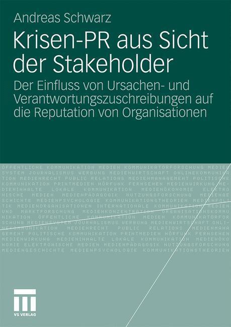 Cover: 9783531175003 | Krisen-PR aus Sicht der Stakeholder | Andreas Schwarz | Taschenbuch