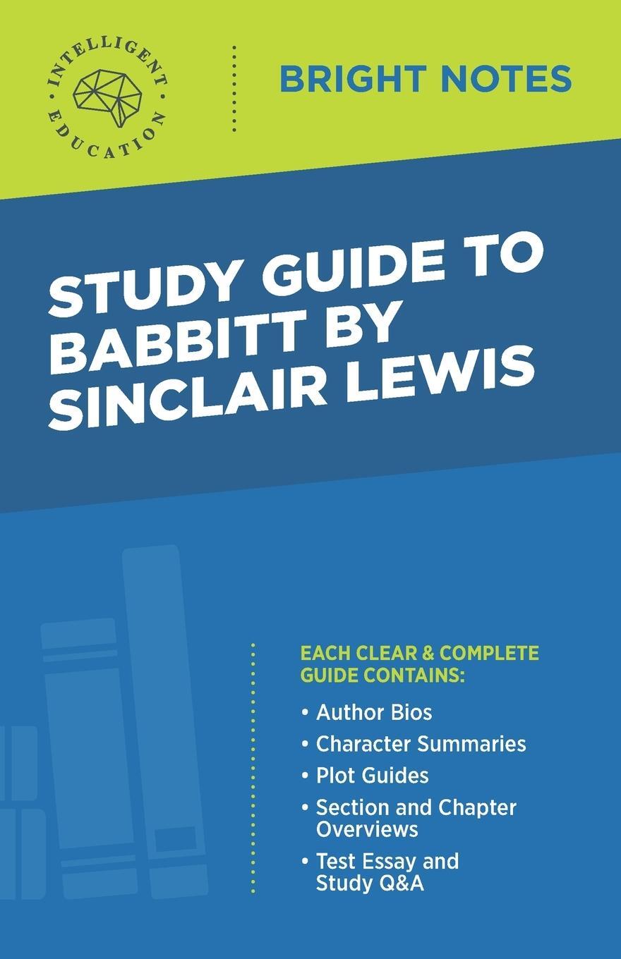 Cover: 9781645423942 | Study Guide to Babbitt by Sinclair Lewis | Taschenbuch | Bright Notes