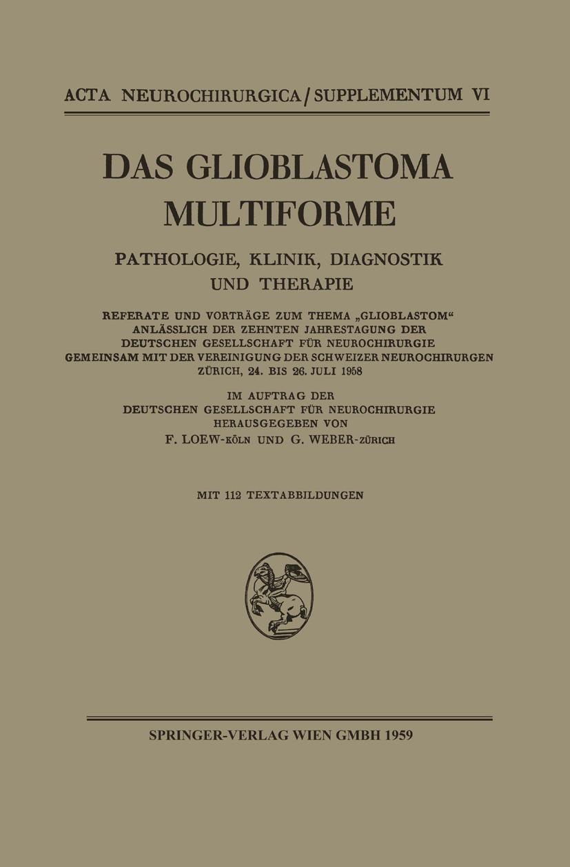 Cover: 9783662277300 | Das Glioblastoma Multiforme | Friedrich Loew | Taschenbuch | iv