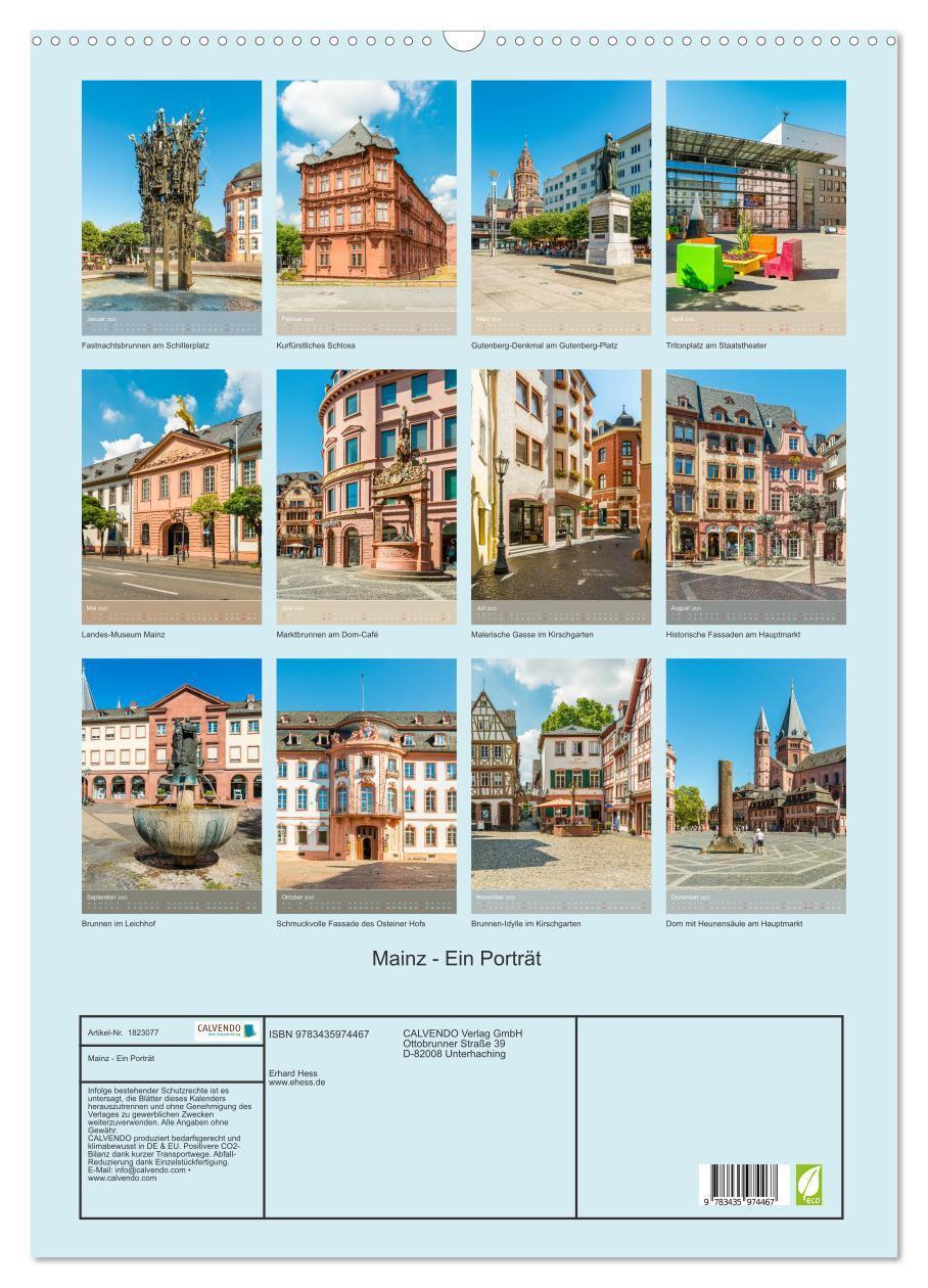 Bild: 9783435974467 | Mainz - Ein Porträt (Wandkalender 2025 DIN A2 hoch), CALVENDO...