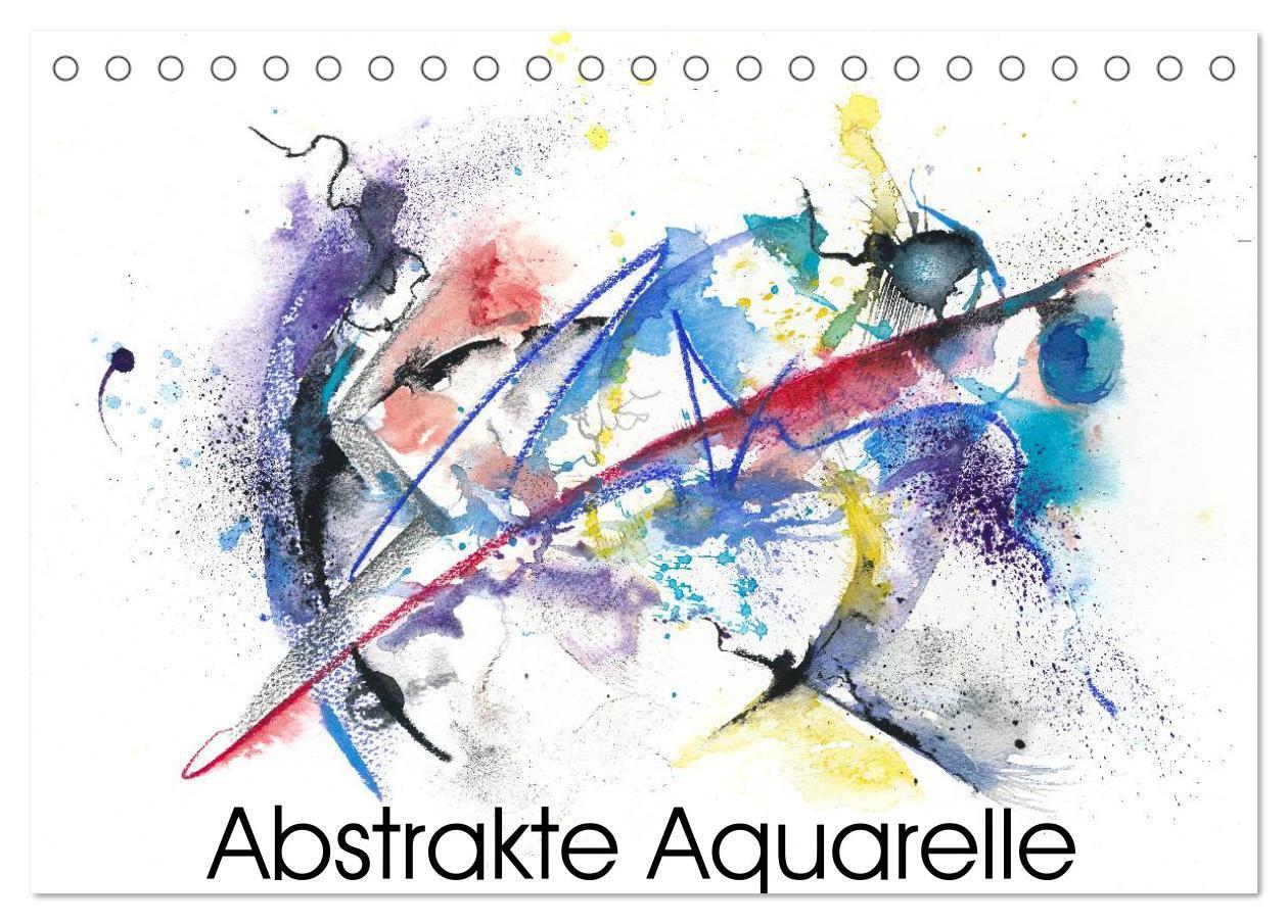 Cover: 9783383411045 | Abstrakte Aquarelle (Tischkalender 2024 DIN A5 quer), CALVENDO...