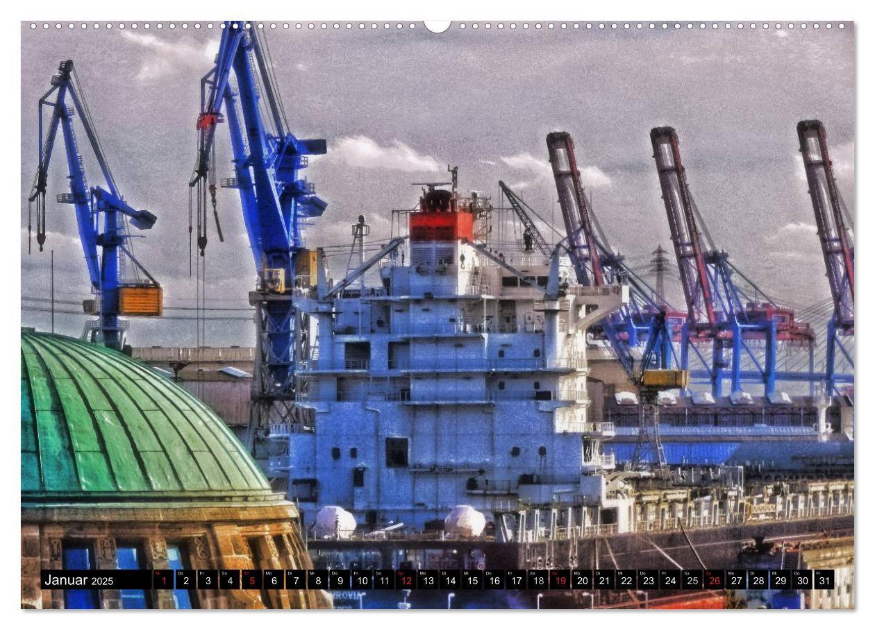 Bild: 9783435689538 | Faszination Hafen - Hamburg (Wandkalender 2025 DIN A2 quer),...