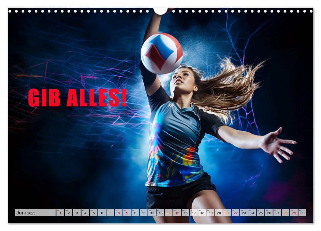 Bild: 9783383861994 | Volleyball und Motivation (Wandkalender 2025 DIN A3 quer), CALVENDO...