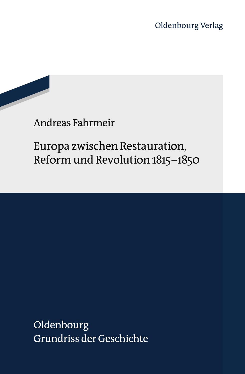 Cover: 9783486709391 | Europa zwischen Restauration, Reform und Revolution 1815-1850 | Buch