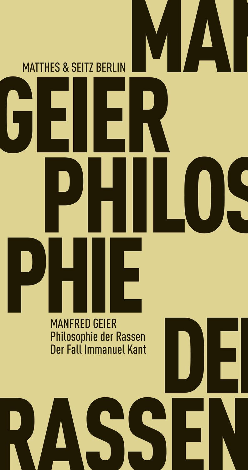 Cover: 9783751805384 | Philosophie der Rassen | Der Fall Immanuel Kant | Manfred Geier | Buch