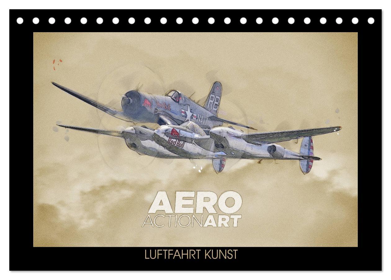 Cover: 9783435324293 | Aero Action Art - Luftfahrt Kunst (Tischkalender 2025 DIN A5 quer),...