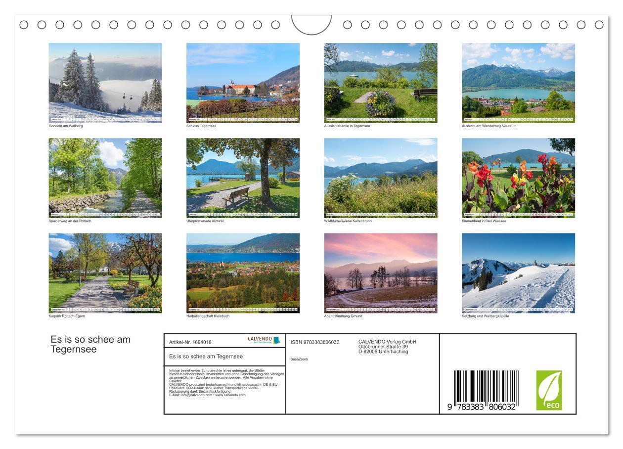 Bild: 9783383806032 | Es is so schee am Tegernsee (Wandkalender 2025 DIN A4 quer),...