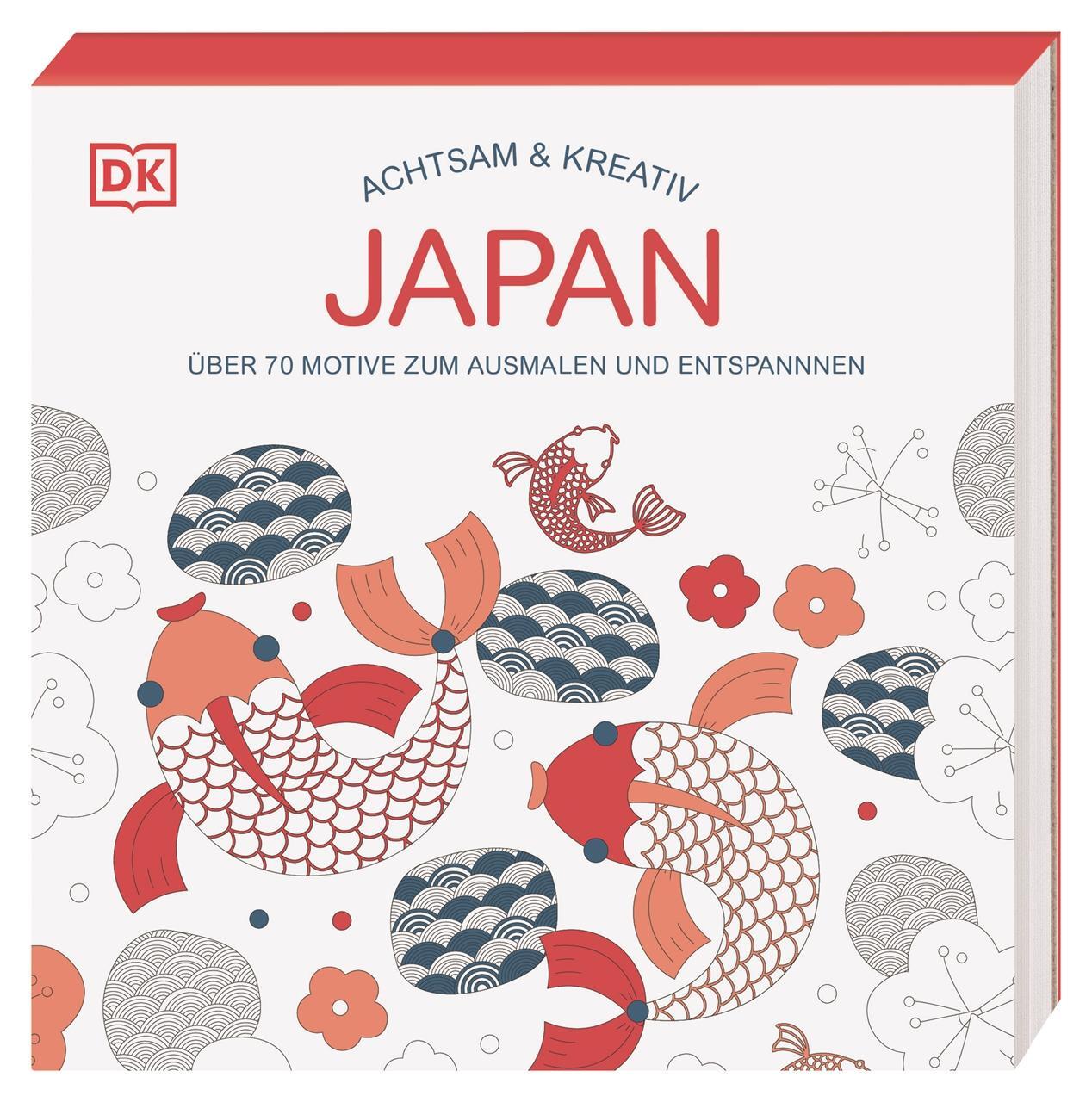 Cover: 9783831045709 | Achtsam &amp; Kreativ. Japan | Über 70 Motive zum Ausmalen und Entspannen
