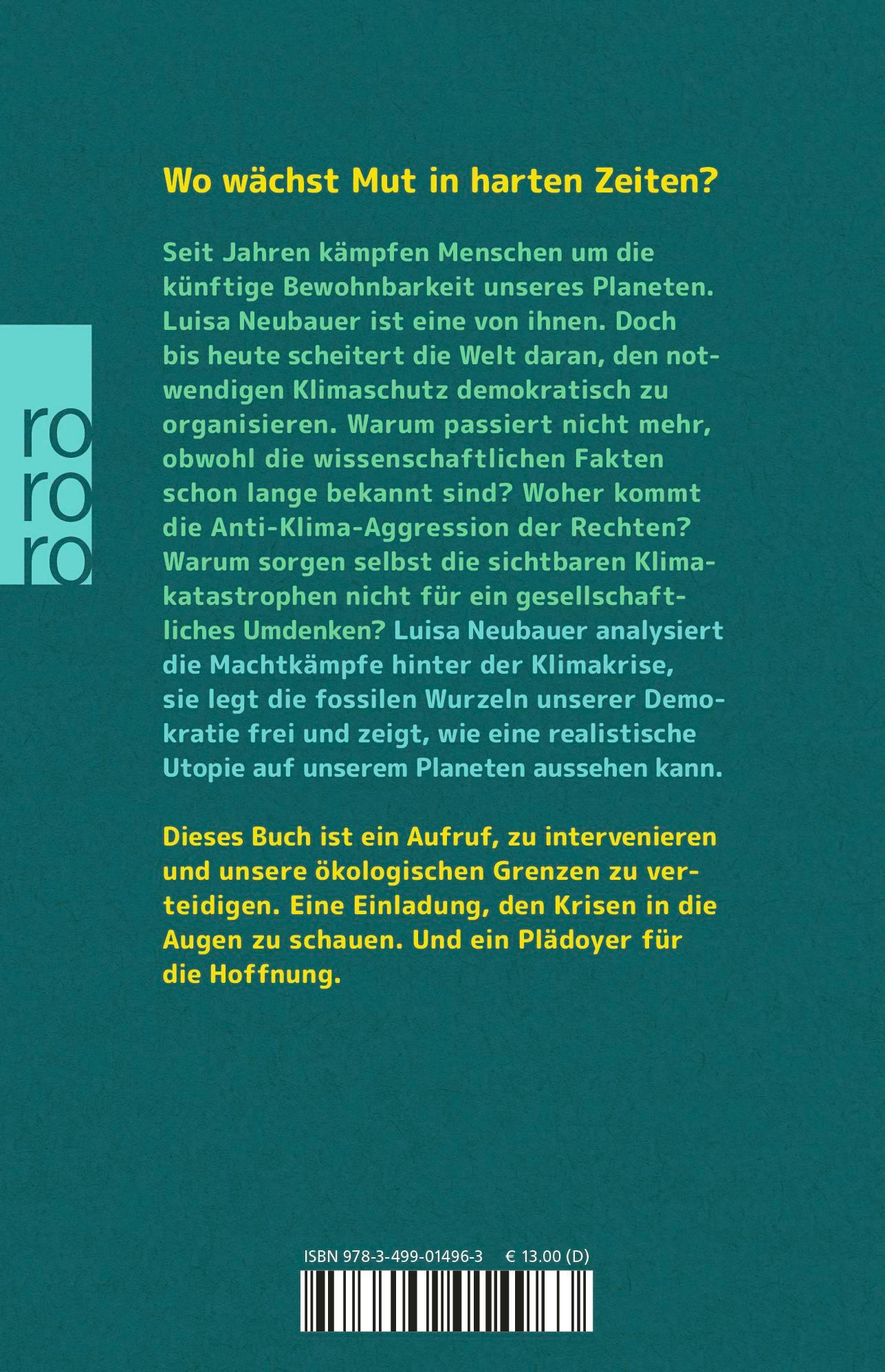 Rückseite: 9783499014963 | Was wäre, wenn wir mutig sind? | Luisa Neubauer | Buch | 144 S. | 2025