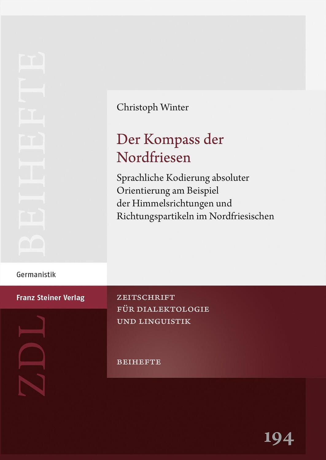 Cover: 9783515134828 | Der Kompass der Nordfriesen | Christoph Winter | Buch | 559 S. | 2023