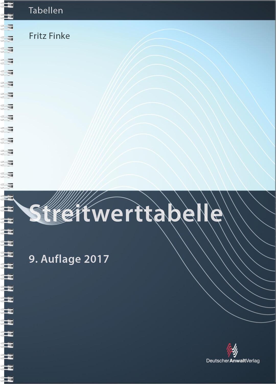 Cover: 9783824014989 | Streitwerttabelle | Fritz Finke | Taschenbuch | Anwaltsgebühren | 2017
