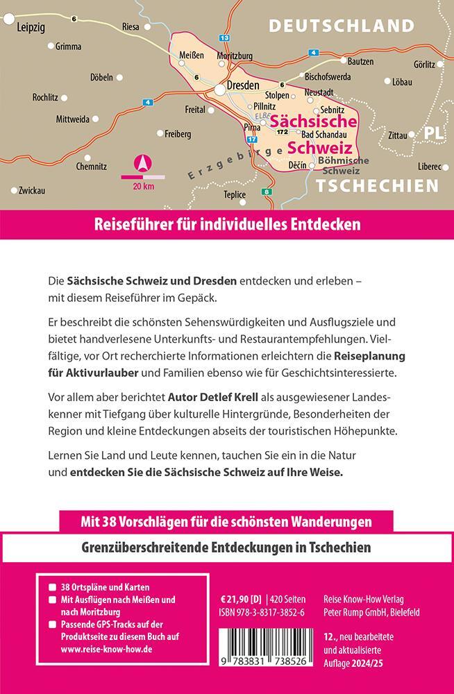 Rückseite: 9783831738526 | Reise Know-How Reiseführer Sächsische Schweiz mit Dresden | Krell