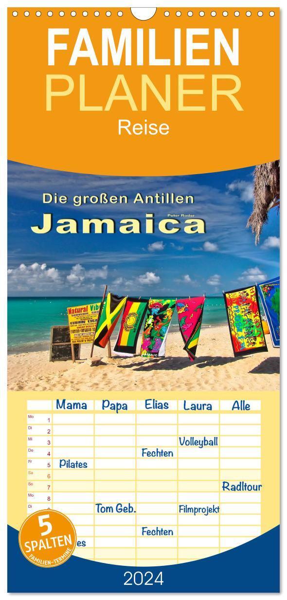Cover: 9783383085314 | Familienplaner 2024 - Die großen Antillen - Jamaica mit 5 Spalten...
