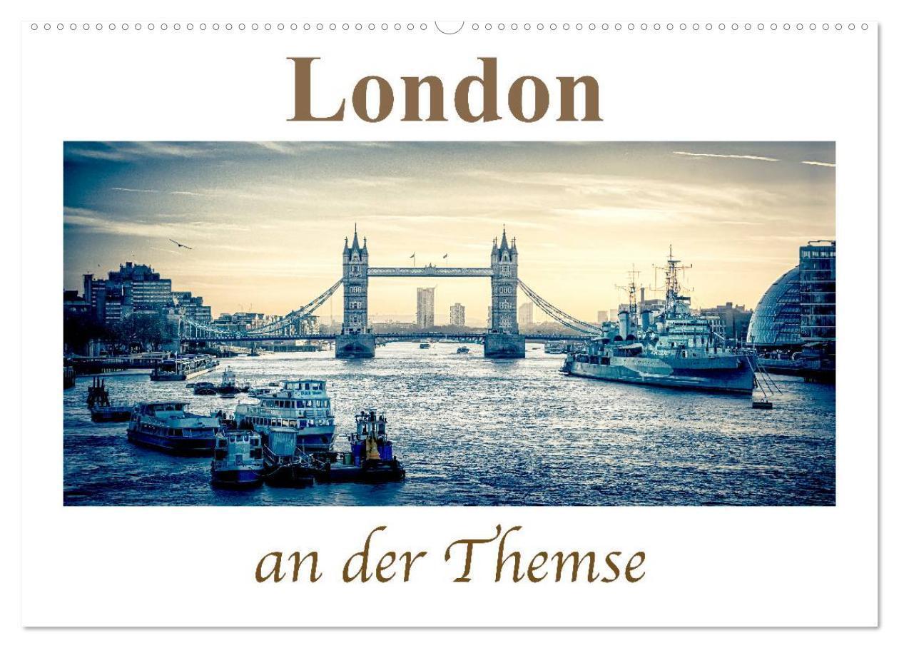 Cover: 9783435489152 | London an der Themse (Wandkalender 2025 DIN A2 quer), CALVENDO...