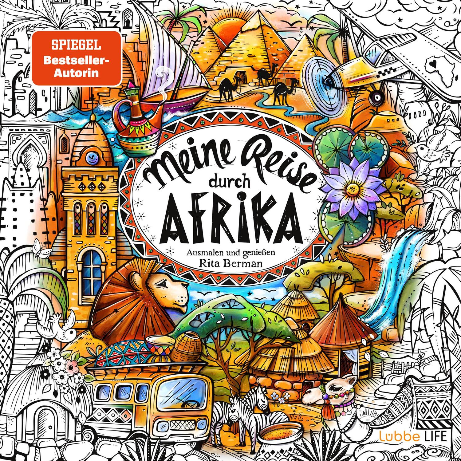 Cover: 9783404060146 | Meine Reise durch Afrika | Ausmalen und genießen | Rita Berman | Buch