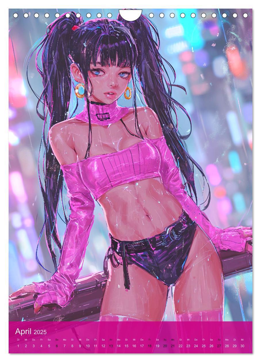 Bild: 9783383812798 | Manga-Comics. Cyberpunk Anime. Science Fiction Girls (Wandkalender...