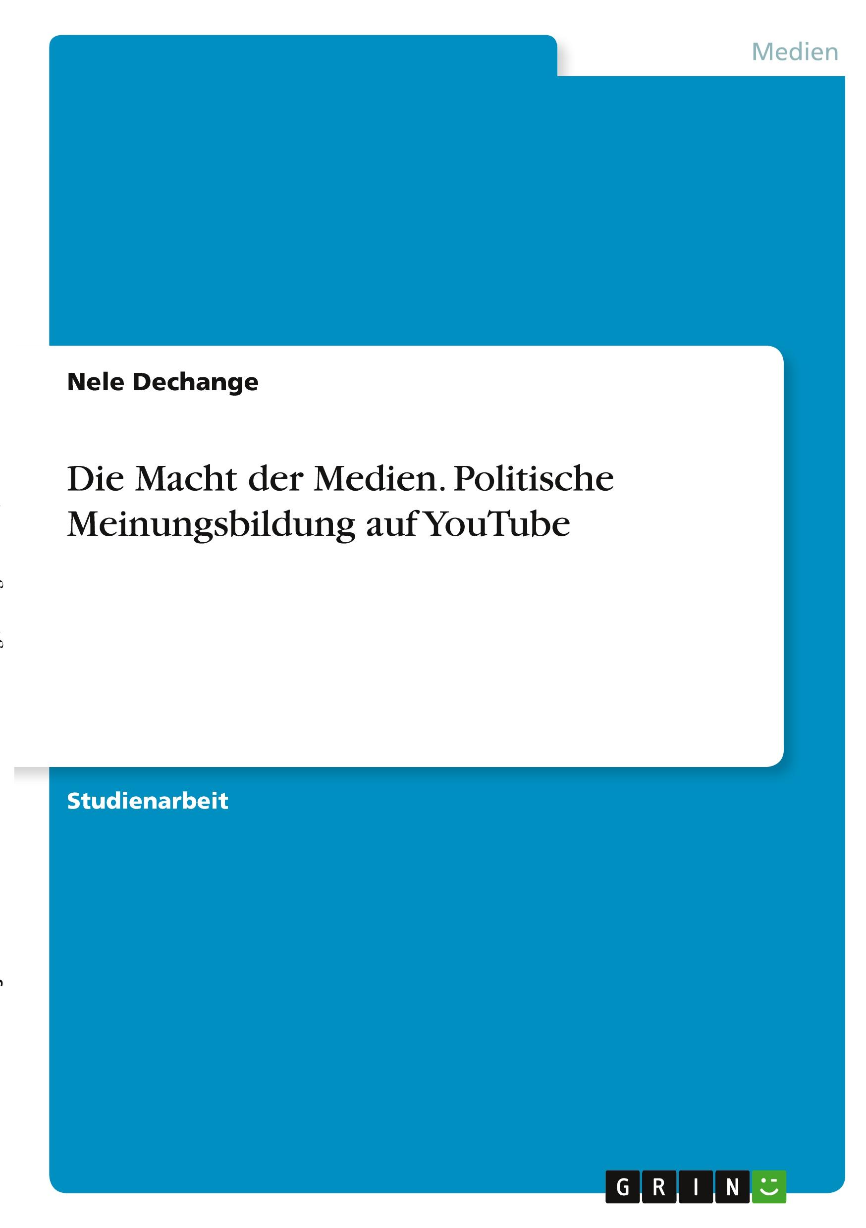 Cover: 9783346283528 | Die Macht der Medien. Politische Meinungsbildung auf YouTube | Buch