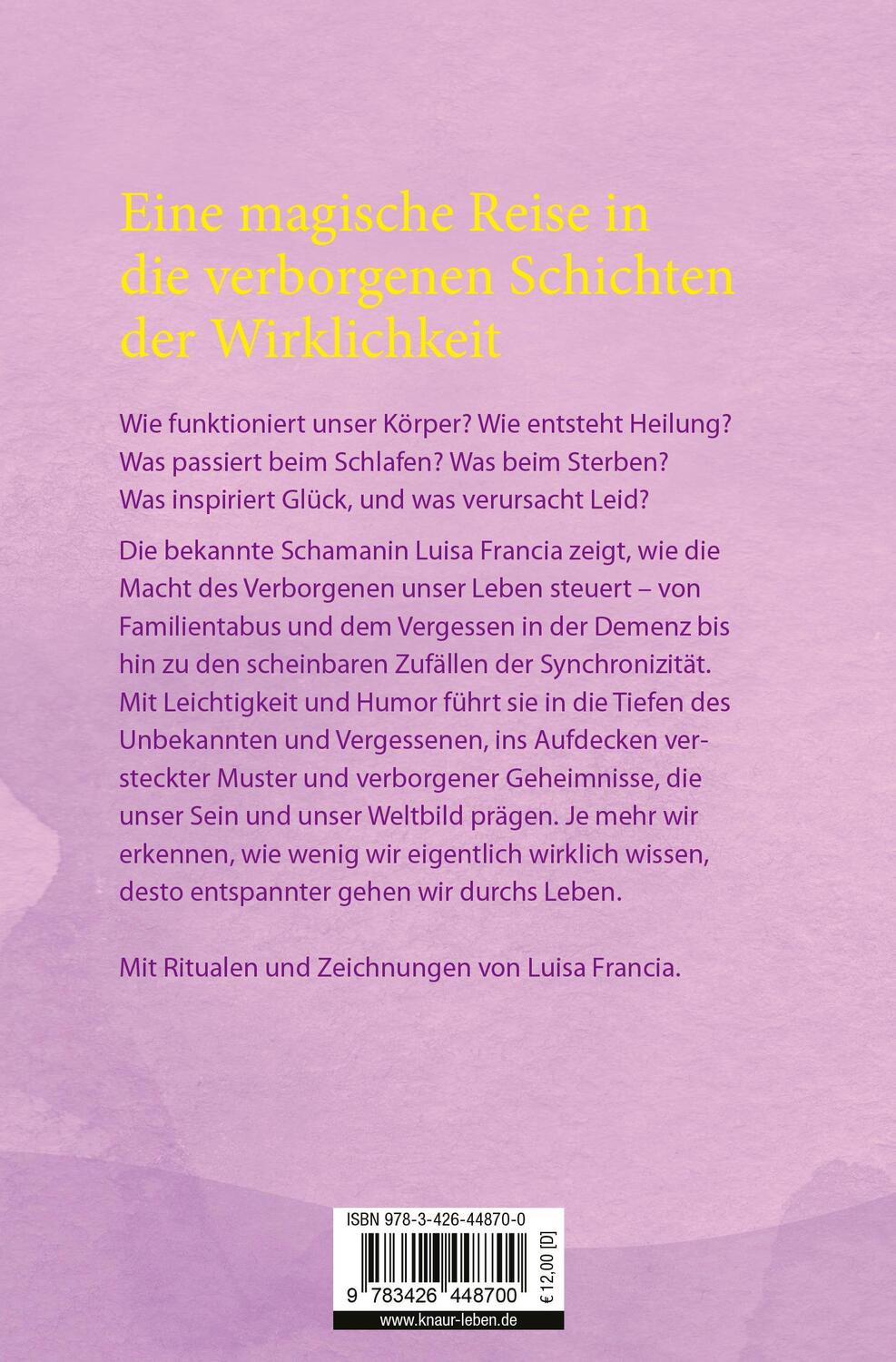 Rückseite: 9783426448700 | Die Macht des Verborgenen | Luisa Francia | Taschenbuch | 144 S.