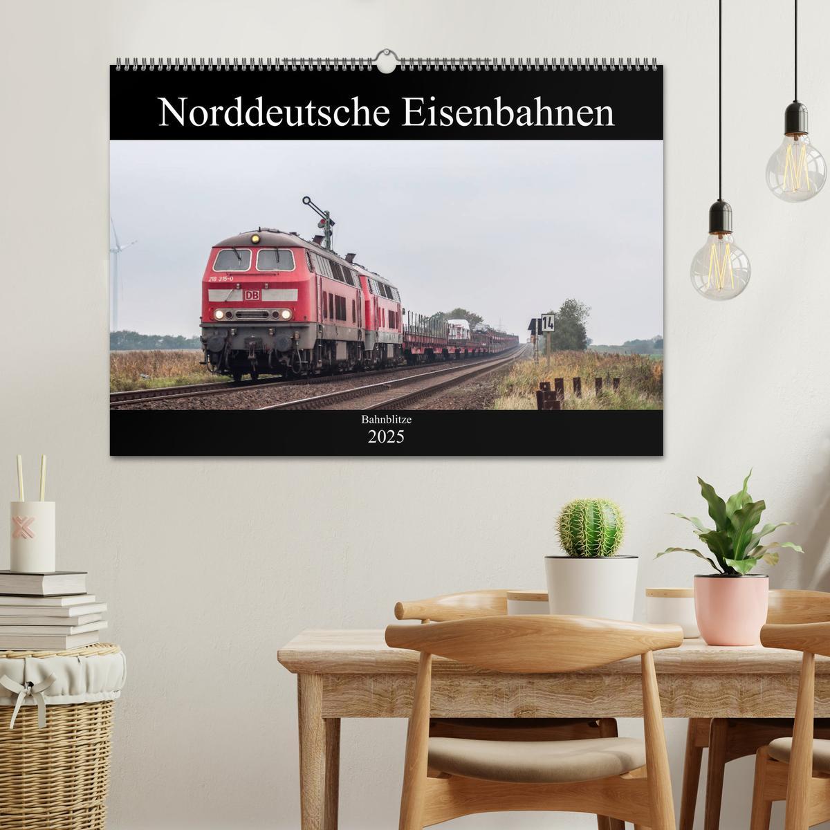 Bild: 9783435425570 | Norddeutsche Eisenbahnen (Wandkalender 2025 DIN A2 quer), CALVENDO...